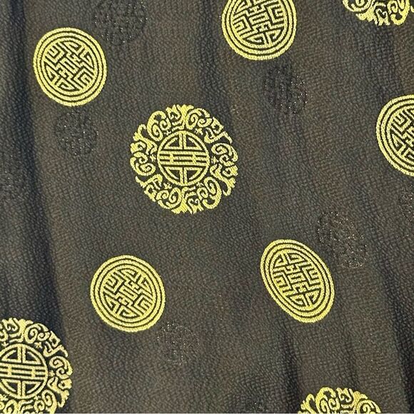Tu-Ahn Brocade Embroidered Longevity Kimono Robe Sz M - Picture 6 of 7